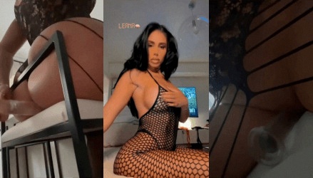 Leana Zaoui Black Fishnet Masturbation Video Leaked (exclusive on SpicyLeakX)