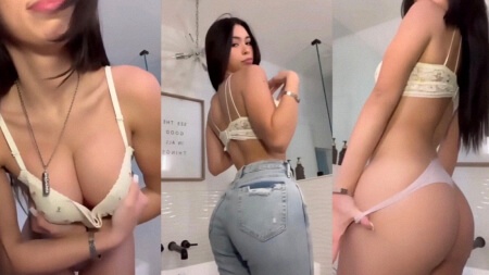 Aishah Sofey Sexy Green Crop Top Striptease Video Leaks (exclusive on SpicyLeakX)