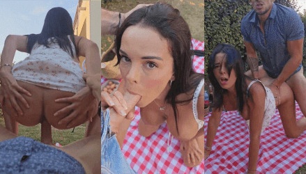 Emilie Bellule Outside Picnic Sextape Video Leaked (exclusive on SpicyLeakX)